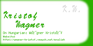 kristof wagner business card